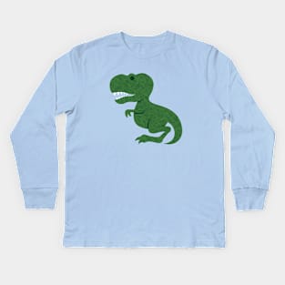 Green T Rex Kids Long Sleeve T-Shirt